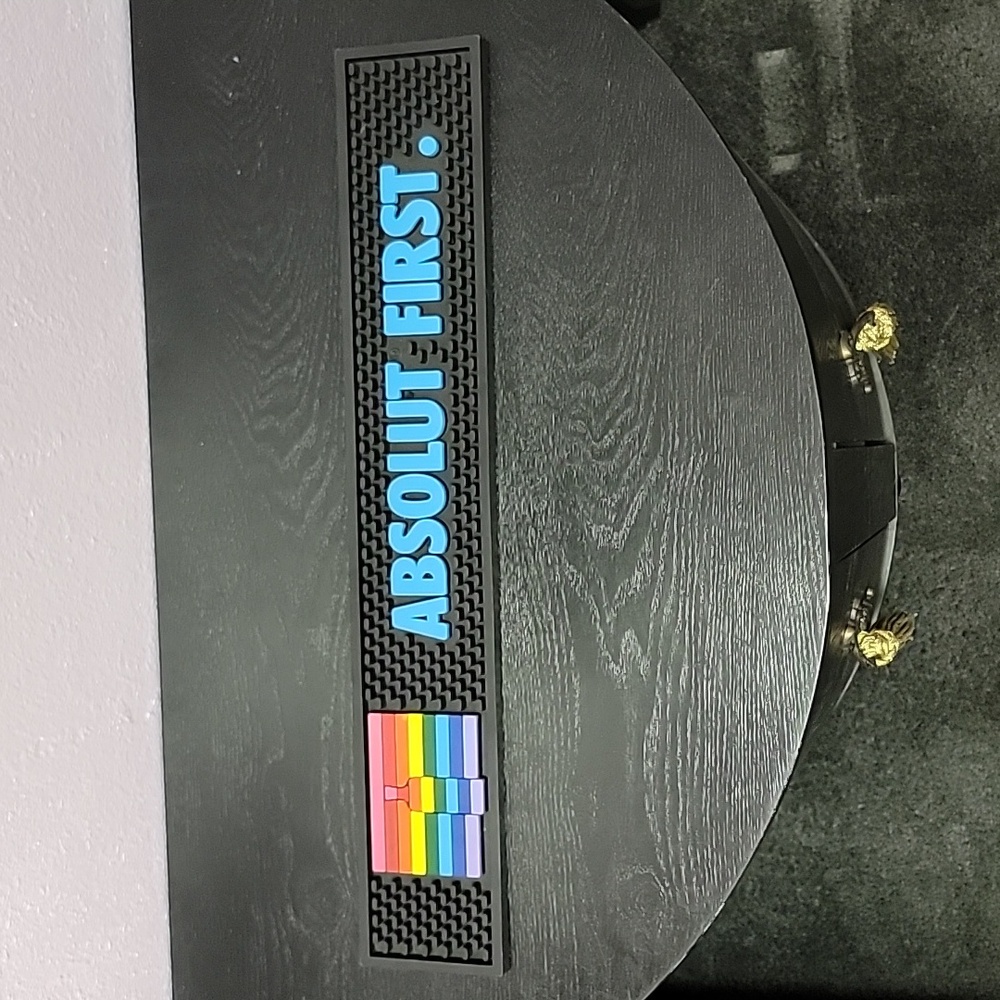 ABSOLUT VODKA Rainbow Pride Flag Bar Spill Rail Mat LGBTQIA+ Absolut First - Picture 5 of 5